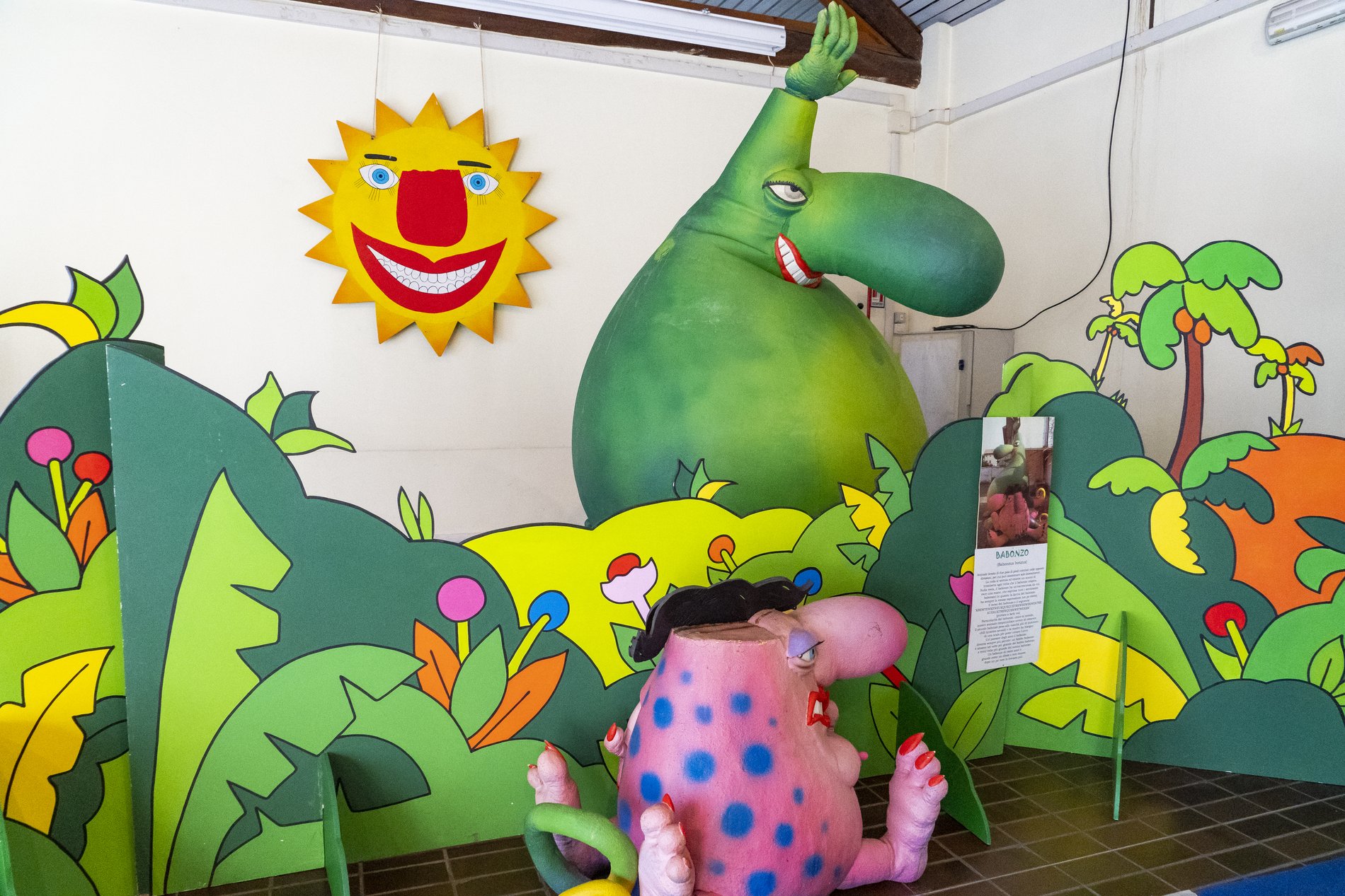 Le creature colorate di Mondo Babonzo nella Sala Colonne